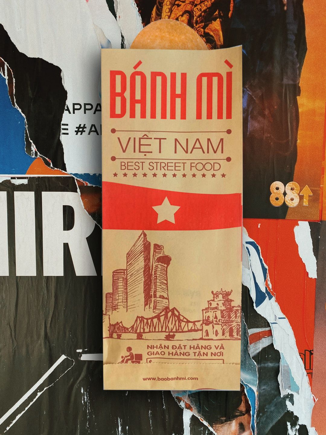 In 2000 túi đựng bánh mì tại Quảng Trị (mã tbm_2890) giấy MG thiết kế miễn phí