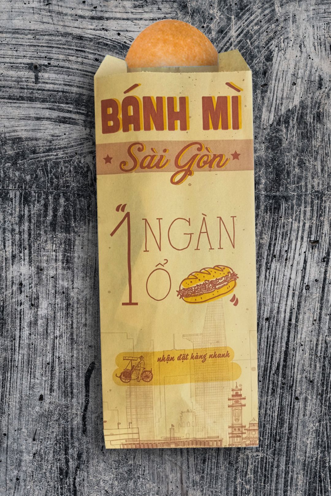 In 6000 túi đựng bánh mì ở Quảng Trị (mã tbm_4616) giấy Kraft thiết kế miễn phí