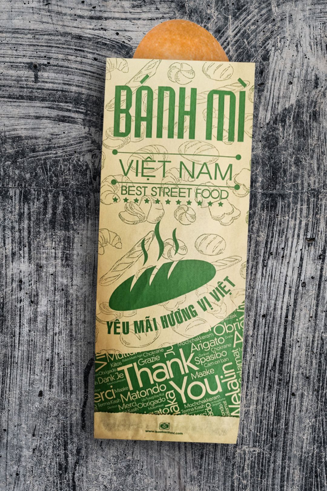 In 6000 túi đựng bánh mì ở Quảng Trị (mã tbm_4616) giấy Kraft thiết kế miễn phí